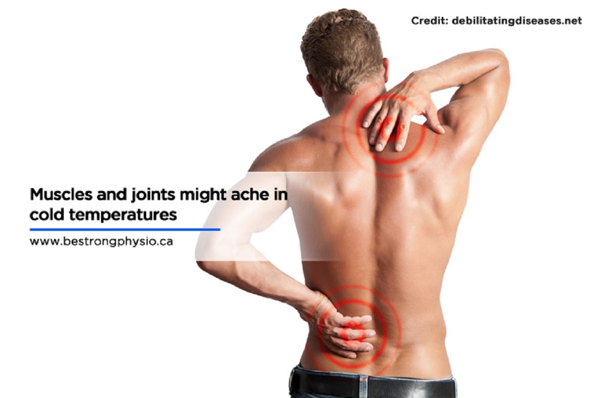 Muscles and joints might ache in cold temperatures