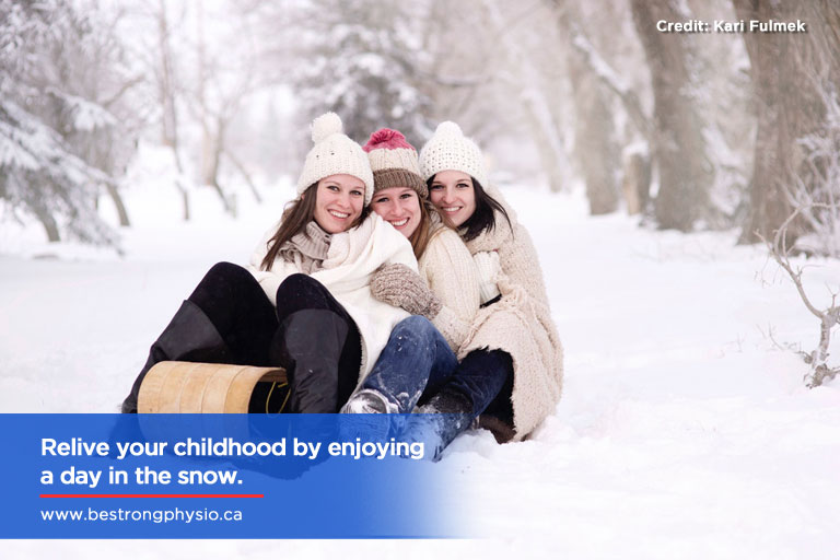 Relive your childhood by enjoying a day in the snow.