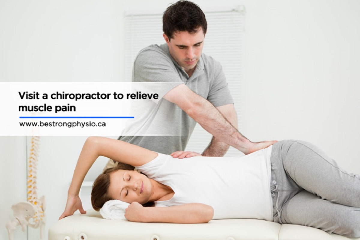 Visit a chiropractor to relieve muscle pain